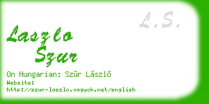 laszlo szur business card
