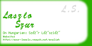 laszlo szur business card